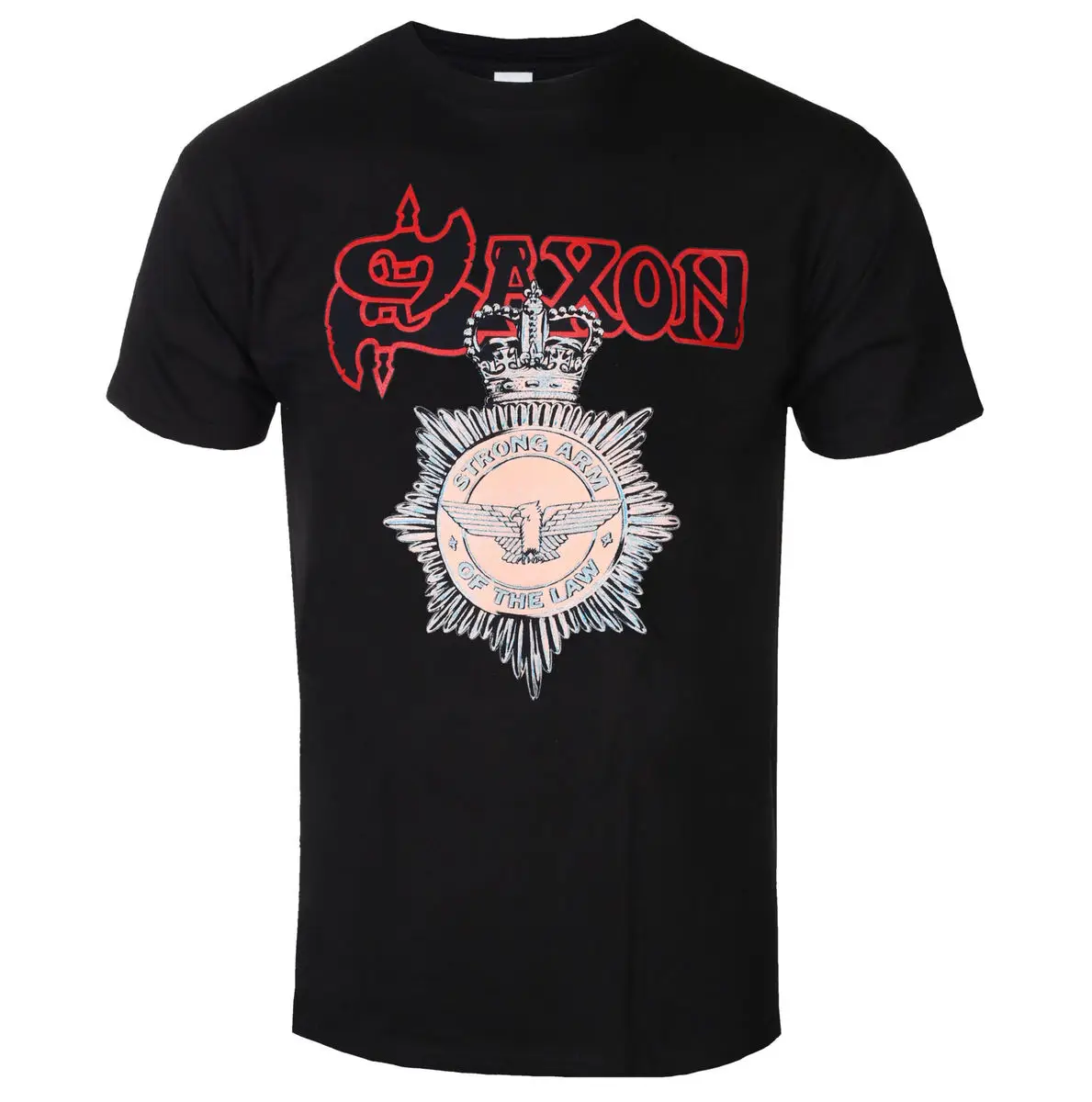 2026 SAXON - HELL FIRE AND DAMNATION Printed T-shirt - Heavy Metal Band Style Daily T-shirt - Suitable for Both Men and Women
