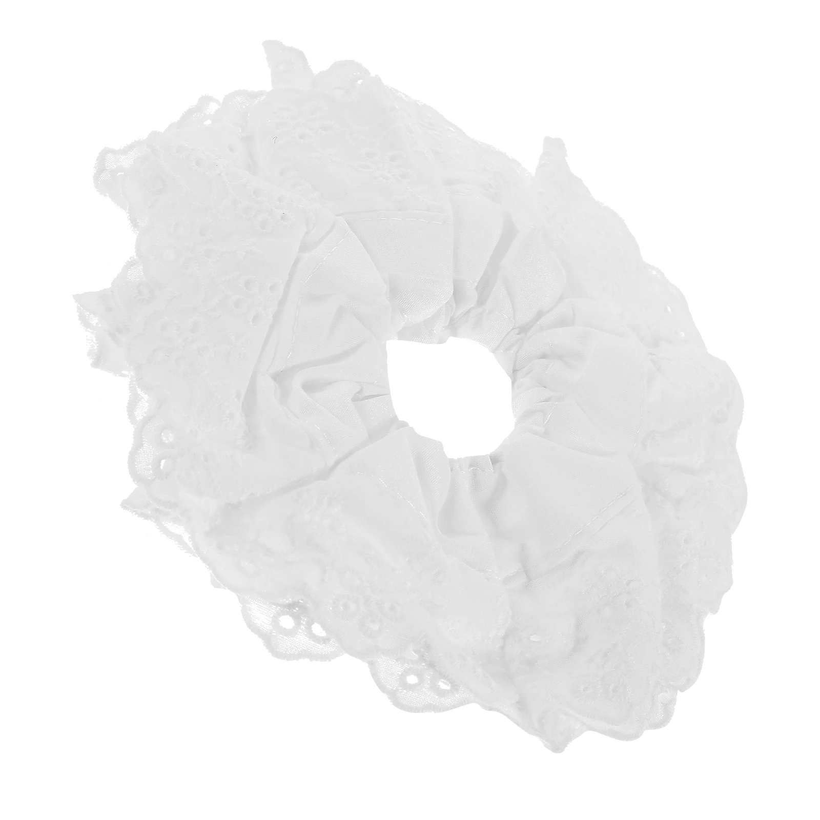 

Lace White Scrunchies Decorative Hair Scrunchies Fabric Elastic Hair Ties Women Girls Accessories Ponytail Holder Dating