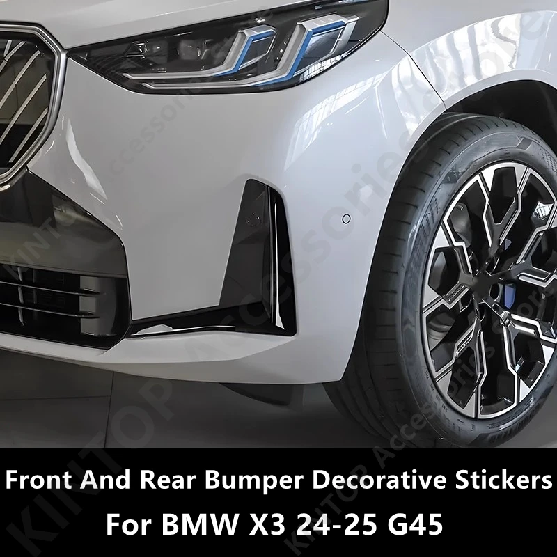 

For BMW X3 24-25 G45 Front And Rear Bumper Decorative Stickers,Car Interior Decoration Modification Protection Accessories Refit