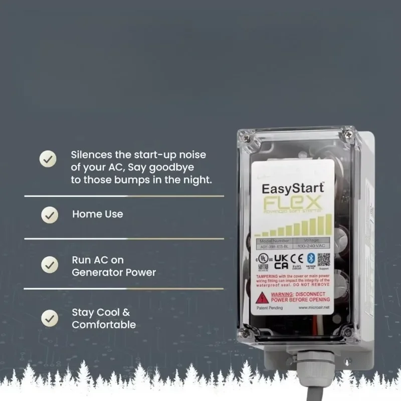 

Great deal.NEW Free Shipping Bluetooth Soft Start Kit for Home Air Conditioner, RV & Commercial Use, Works with Generators（FLEX