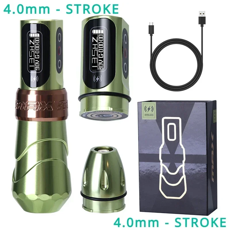 4.0mm stroke New Wireless Battery Tattoo Machine Pen Tattoo Permanent Makeup Tattoo Artist for Human Body Depiction 2400mAh