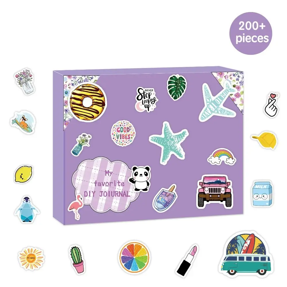 Unleash Creativity DIY Journal Kit for Girls Planner Stickers Preserve Memories Trendy Craft Sets Notebook Tape Stationery Set