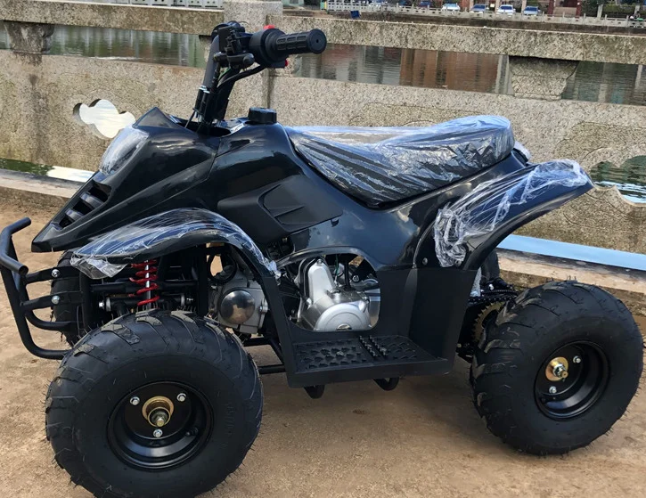 Factory 110cc Automatic Quad ATV for Kids 4-Stroke 1000W Power Air-Cooled Gas-Fueled CE Certified Electrical Starter Chain Drive