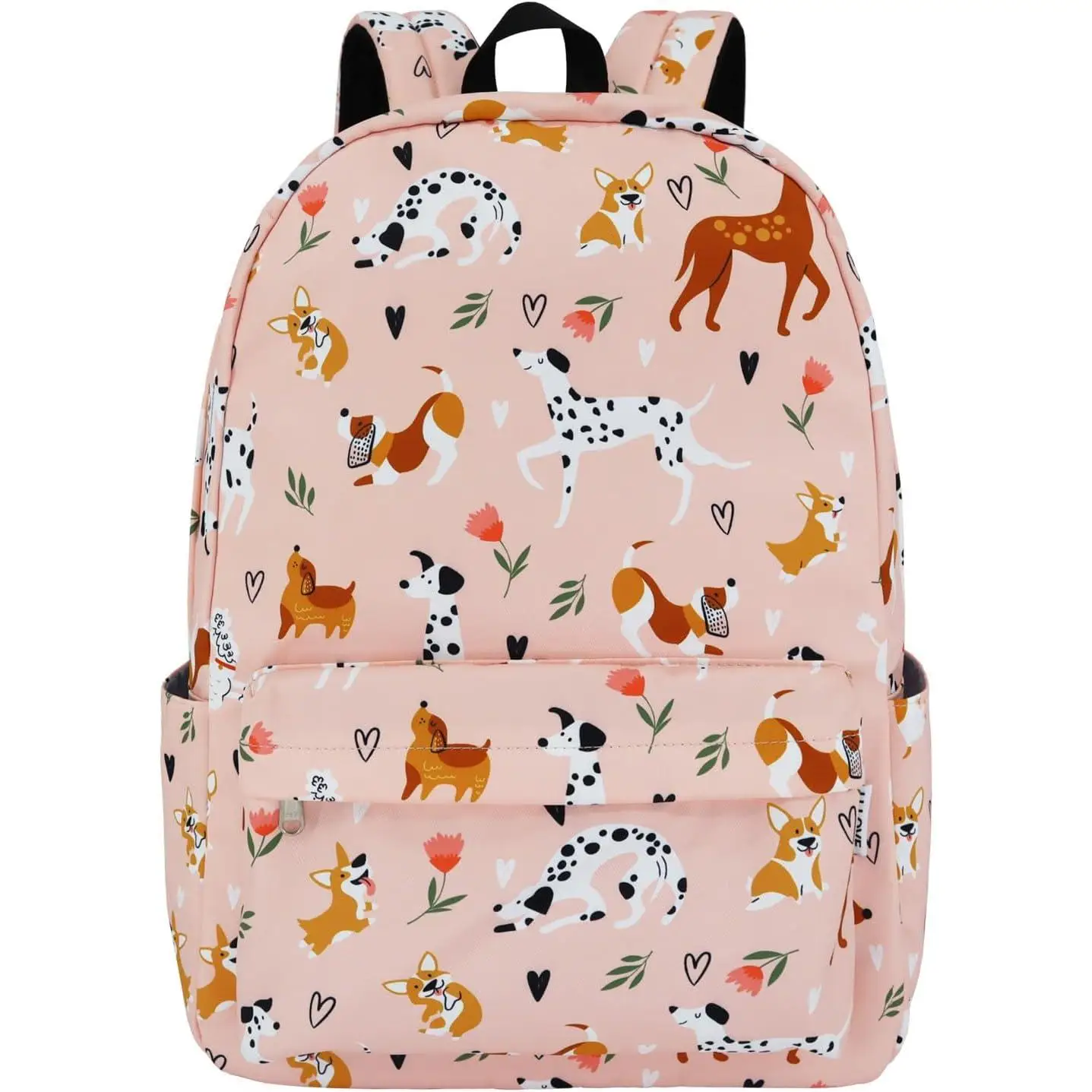 

Backpack for Girls Teens Kids Middle Elementary High School College Backpacks Cute Dog Flower Student Bookbags Travel Waterproof