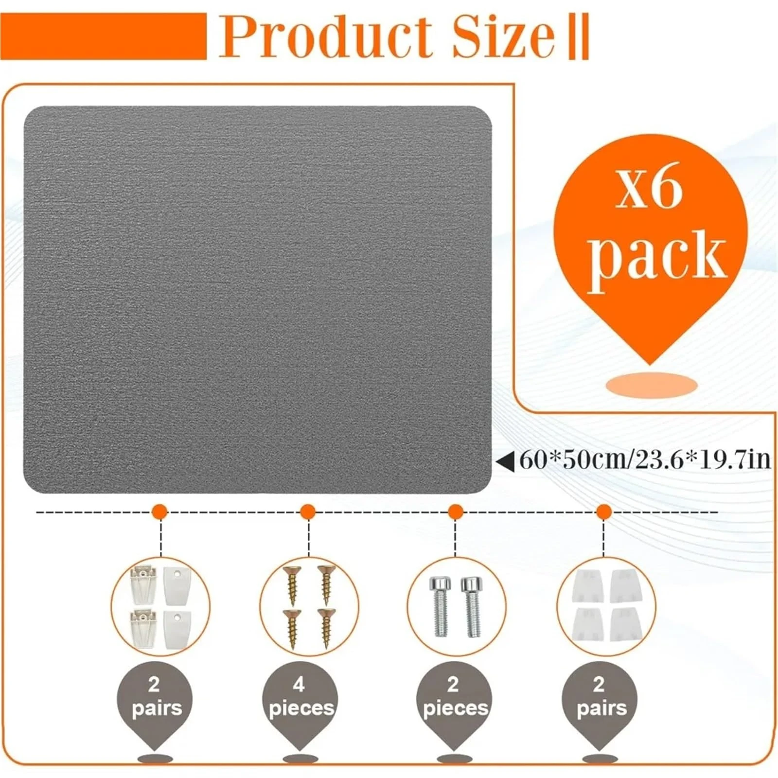 6Pcs Desktop Privacy Partition Panel (20×24) Clip On/Stand‑Up Soundproof Desk Divider Thickened for Student Desktop in Classroom