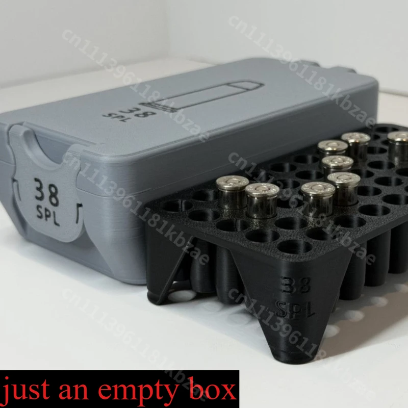 38 Special Bullet Storage Box 3D Printing Box  for Military Fans Gift Desktop Collection view 4