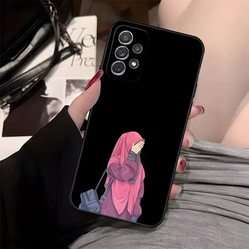 Muslim Islamic Arabic Gril Eyes Phone Case For Samsung A 50 50s 33 53 23 22 21 20 40 70 S 72 81 12 32 51 52 4g 5g