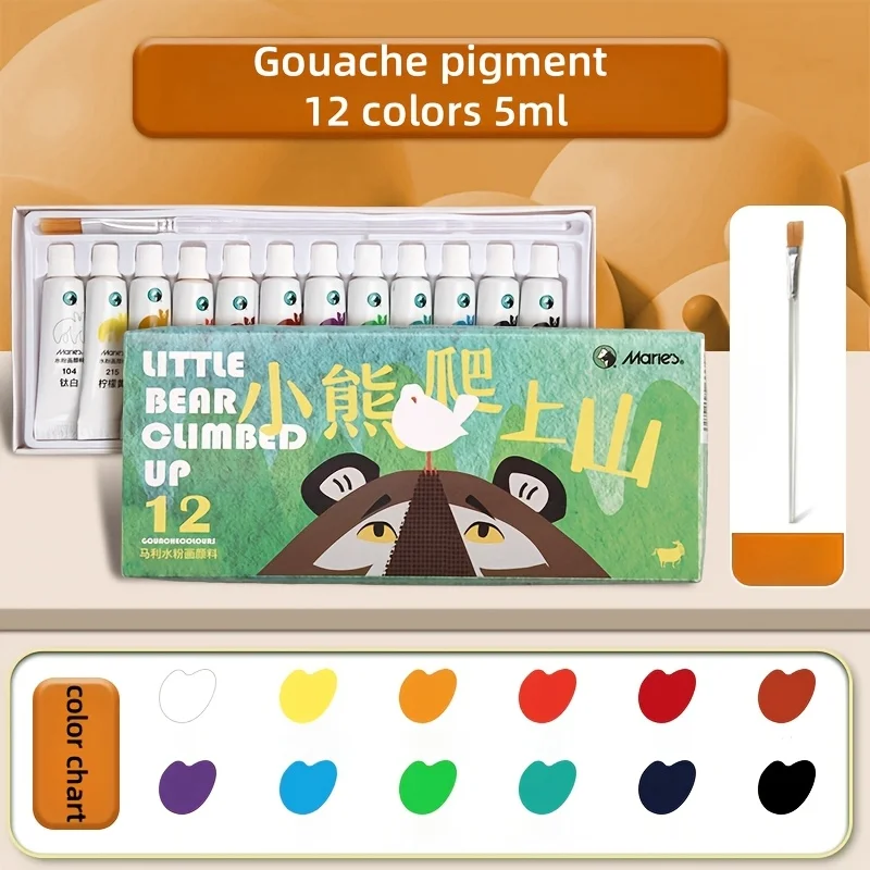 Set Cat Guas Marley, Tabung 5Ml 12/18/24/ Warna, Cat Berbasis Air Kaya, Cocok untuk Lukisan Kayu Kerajinan Tangan Kanvas