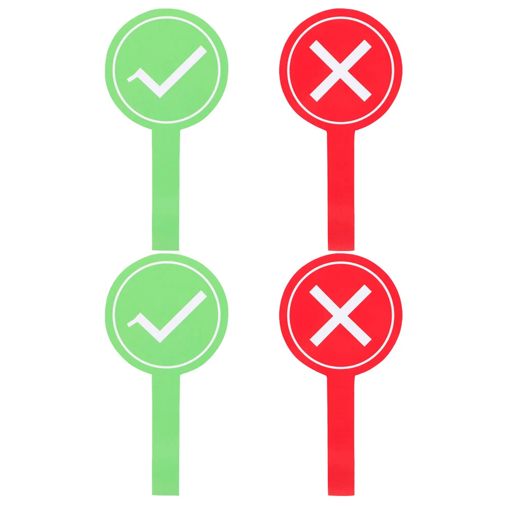 4 pezzi di giocattoli per tenere la mano, risposta, controllo verde, insegnante, consiglio di giudice, votazione portatile, accessorio per l'aula, giudici di gioco