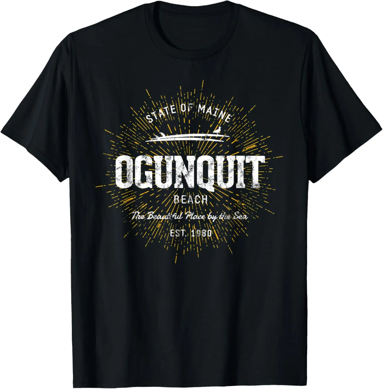 ريترو ستايل خمر Ogunquit تي شيرت