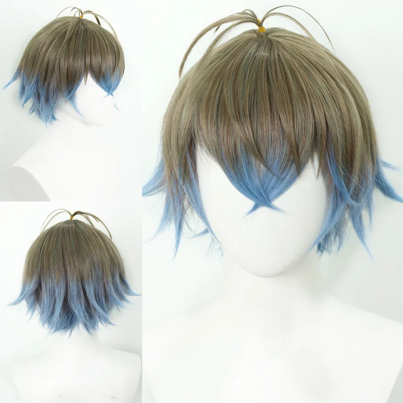 

Anime Wig Virtual Streamer vTuber Rainbow Society ShuYamino Highlighted Long Wig COS Wig Cap