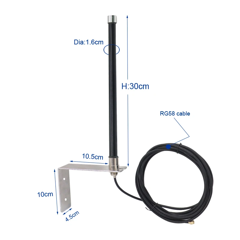 Imagem -06 - Antena Impermeável da Fibra de Vidro 15dbi Bnad Completo 5g 4g Lte 3g Gsm Omni Wifi Hélio Mineiro do Hotspot Exterior Frp Sma Ts9 n