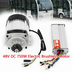 DC 48V 750W Permanent Magnet Brushless Motor+Controller For E-Bike E-Scooter