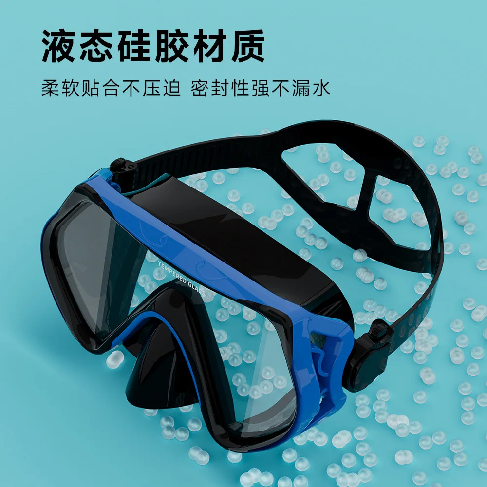 قناع الغطس للأطفال من السيليكون PC للجنسين، نظارات السباحة، معدات الغوص