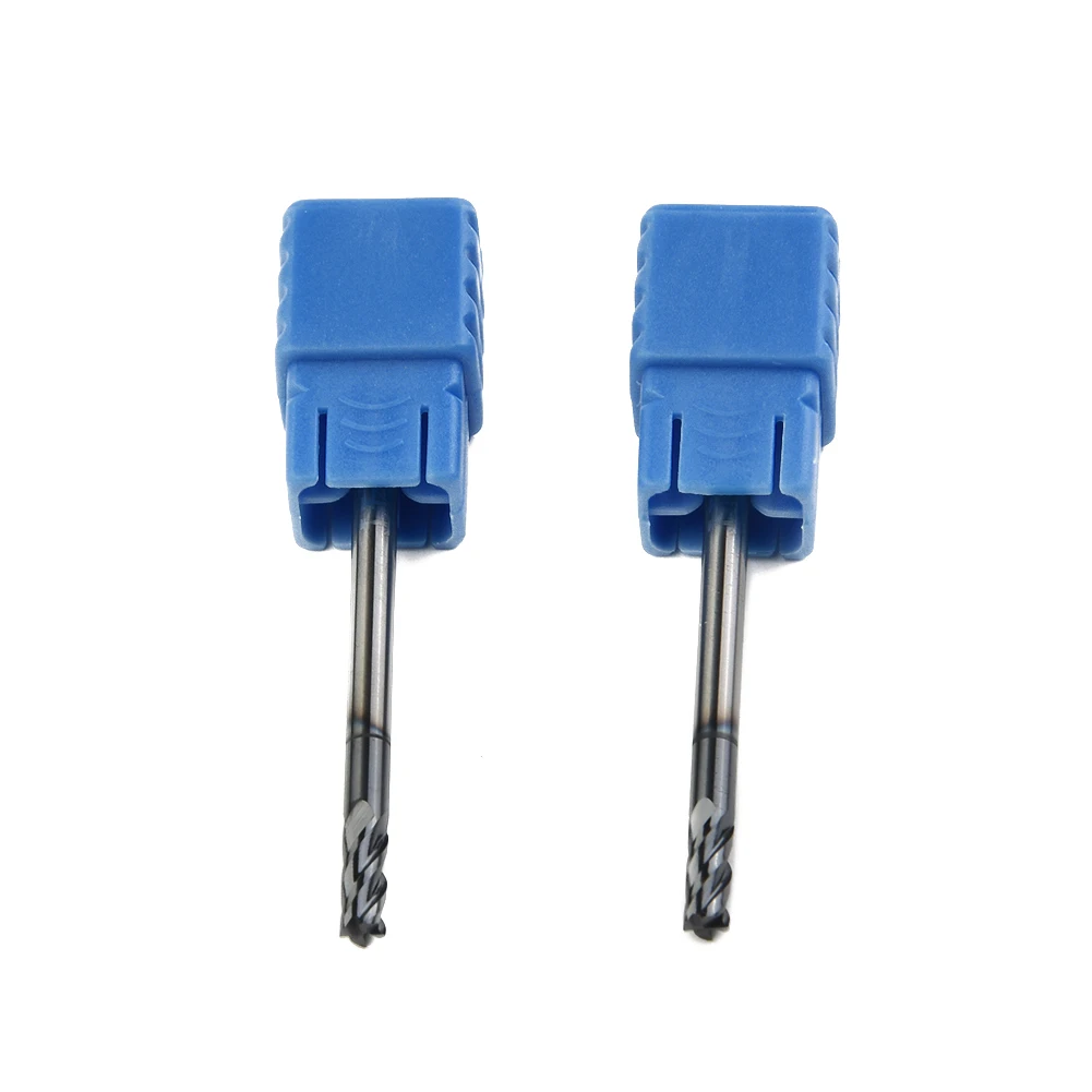 

CNC Router End Mill Extension HRC45 Metalworking Replacement Tool Set 2pcs 3mm Shank 4 Slots End Mill