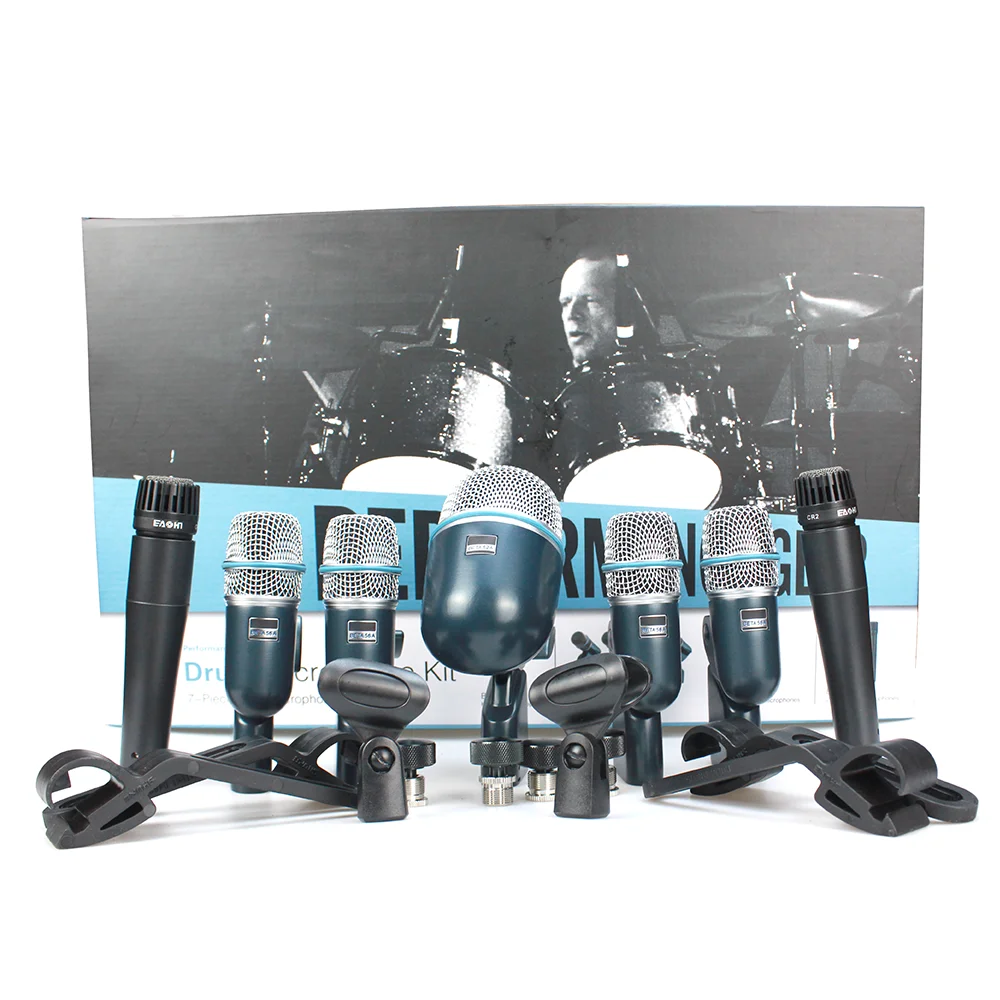 BETADMK7 XLR BAND Drum Kit Microphone instrument kit microphone With Two BETA57A Four BETA56A One BETA52A