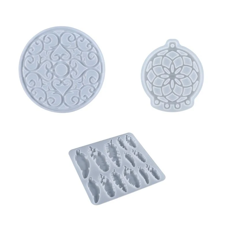573B Silicone Dream Catcher Mold Casting Set Epoxy Catcher Molds DIY Jewelry Craft