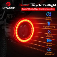 X-TIGER Brake Sensing Rear Lights Ultra Bright Bike Brake Light Smart Auto On/Off Safety Warning Bicycle Taillight