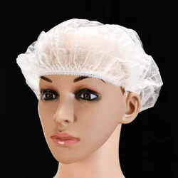 Pack of 50， 21-inch Disposable Non-woven Fabric Shower Cap Dustproof Breathable Headgear Beauty Salon Hair Cap