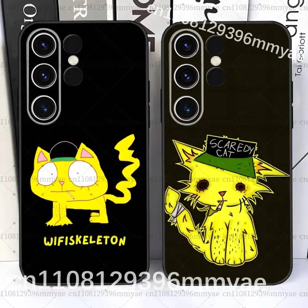 W-Wifiskeleton Phone Case For Samsung S26,S25,S24,Ultra,S20,S30,Plus,S22,S23,Ultra,Plus,5G Soft Black