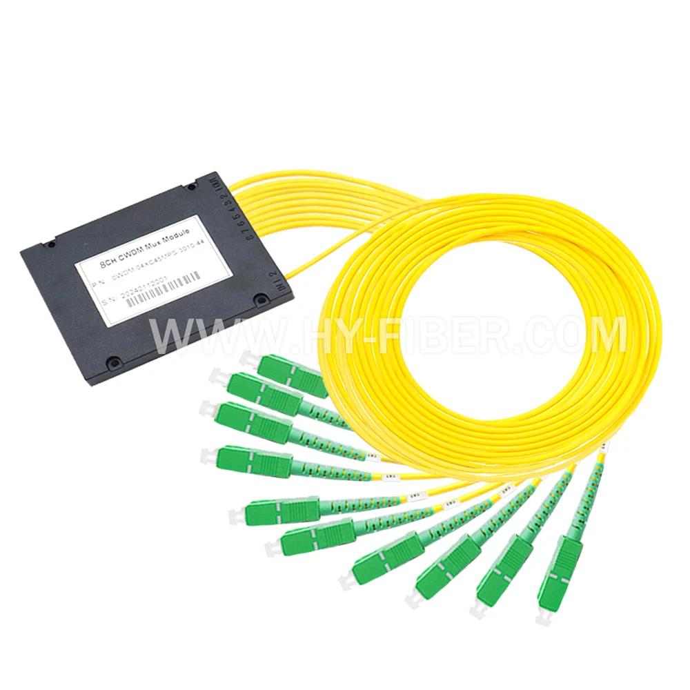 Single Fiber CWDM MUX and DEMUX Optical Module, 8 Channel, 1270nm ~ 1610nm