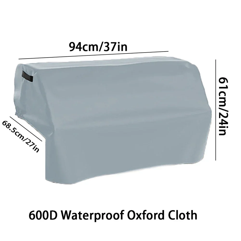 600D Waterproof Grill Cover For BuiltIn BBQ For Outdoor Grill Protection Fits Standard Grills 94x68 5x61cm Grey