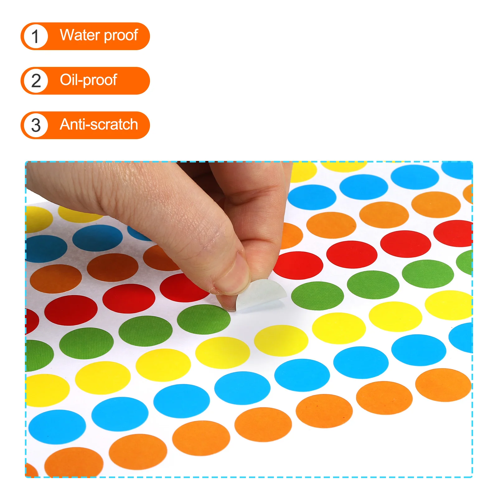 15mm Color Coded Sticker 1440 Round Dots Sticker Label 10 Colors for Inventory Organize File Classification Stationer Stickers