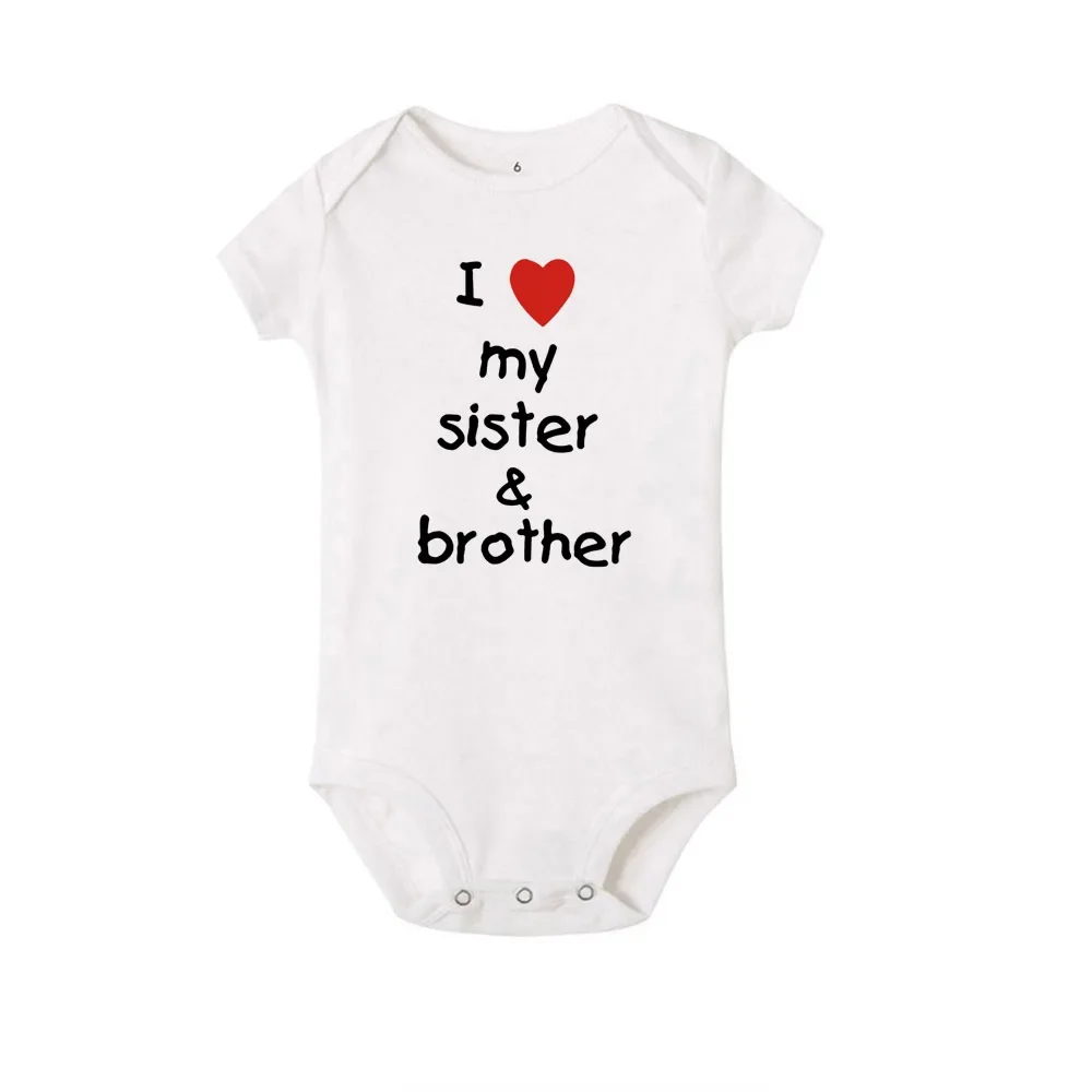 I Love My Grandma Grandpa Mommy Daddy Newborn Baby Romper Funny Infant Boys Girls  Soft Short Sleeve Casual Jumpsuit