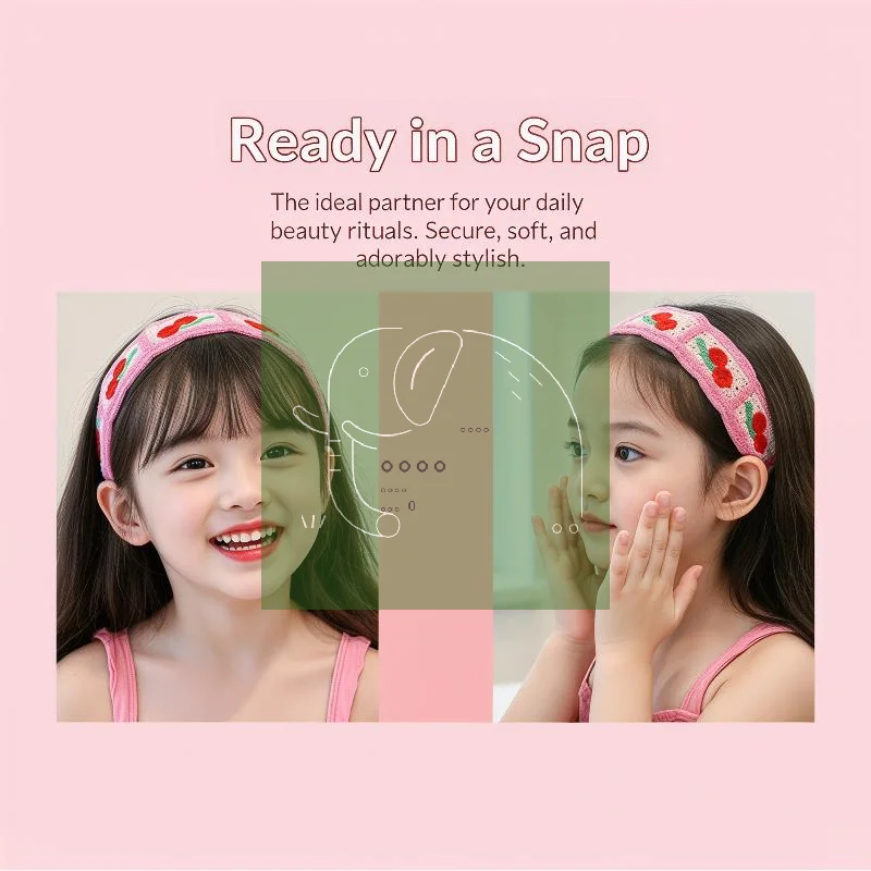 

1/2Pcs Knitting Colorful Flower Print Headband Women Girls Sweet Ornament Fashion Gift