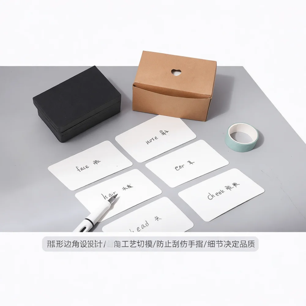 Study Memo Cards Blank Index Paper Stationery Bookmark Craft Gift Tags Portable Kraft White Black Card For Vocabulary