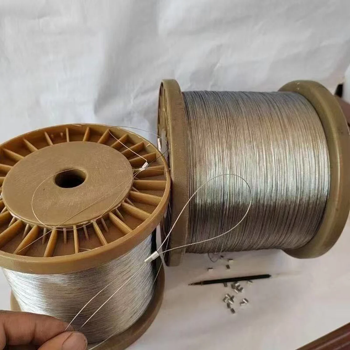 10M/20M 7*7 Structure 304 Stainless Steel Cable Flexible Fishing Rope Flag Pole Lifting Rope with Aluminum Sleeves/Fishing Line