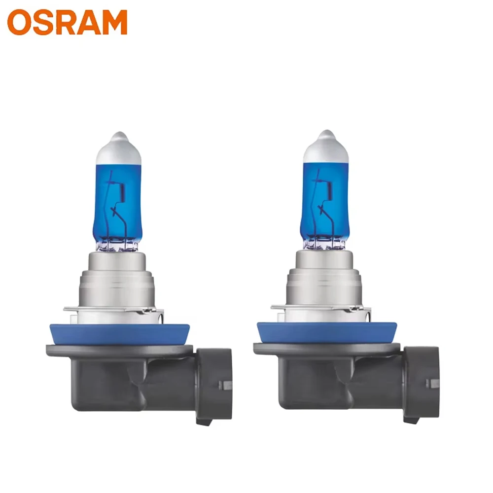 OSRAM H11 12V 55W Cool Blue Hyper Halogen Car Headlight Beam 5300K White Original Bulb 62211CBH (1Pair)