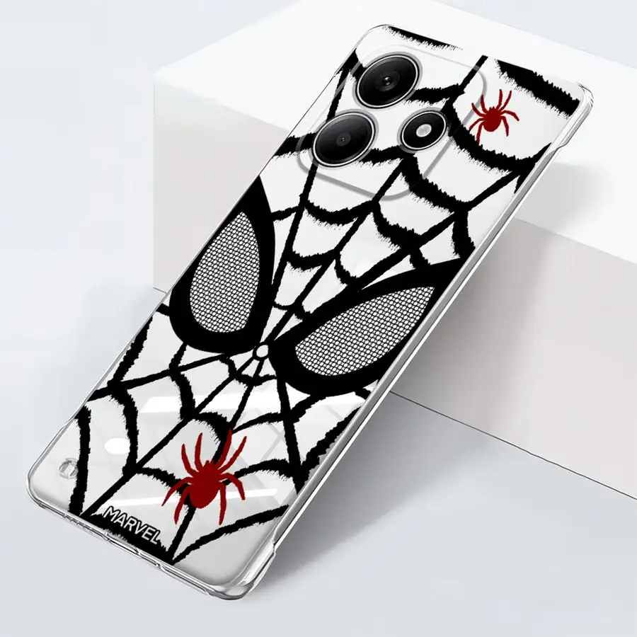 Marvel Sipider Man for Xiaomi Redmi Note 10 Pro 13 12 Pro 14 Pro+ 5G Phone Case Transparent Clear Hard Cover