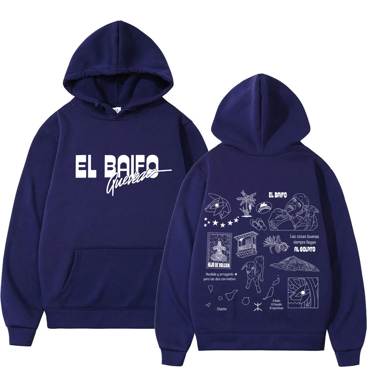 QUEVEDO EL BAIFO Album 2026 Tour Grafik-Hoodies für Herren und Damen, Hip-Hop-Pullover, Herbst-Winter, locker geschnitten, lässig, hochwertige Sweatshirts – Detail 14