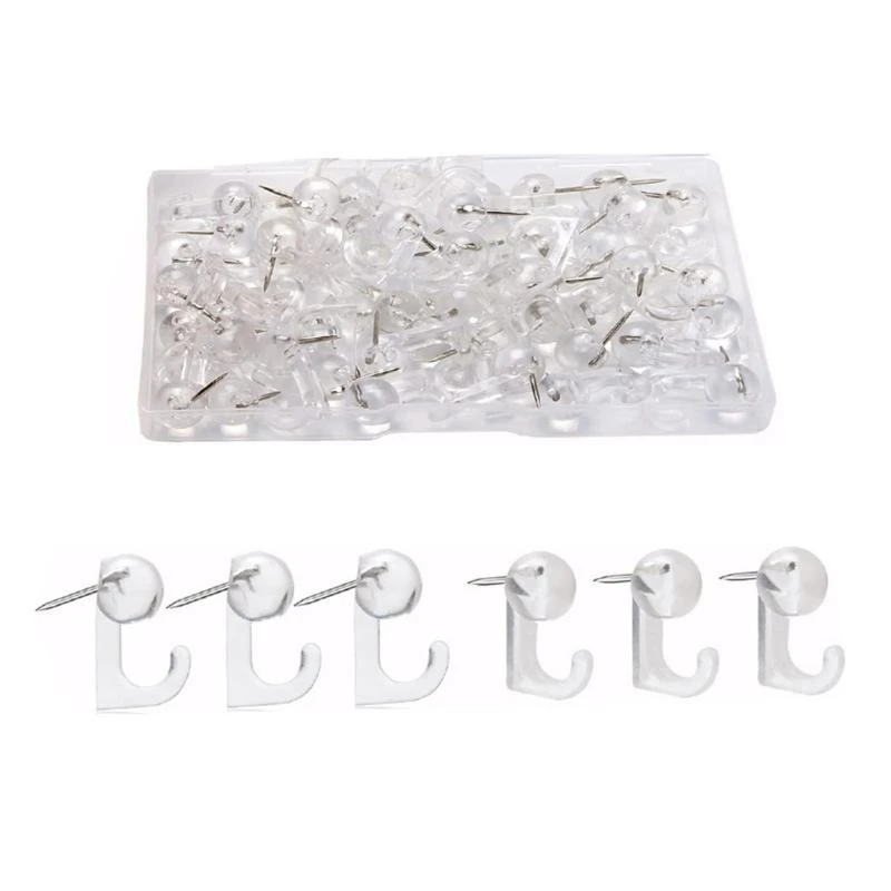 30/50 Pcs Push Pin Picture Hooks Decorative Thumb Tacks Picture Hanging Nails Bulletin Board Hooks for Hanging