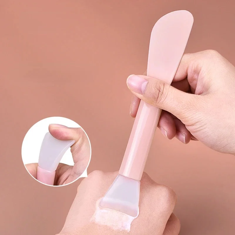 1/2/3/4pcs Mud Film Brushes Knife Type Flat Head Silicone Plastic Facial Mask Brushes Silicone Film Adjusting Rod Beauty Tools