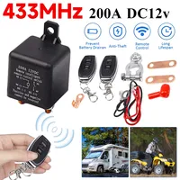 433MHz Wireless Remote Control Switch 12V Car Battery Disconnect Relay  Intelligent Breaker 200A High Current Relay Receiver