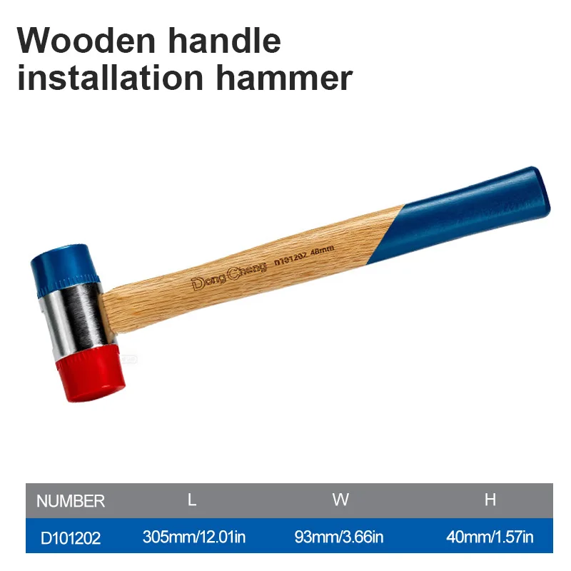 30/35/40mm Soft Face Mallet, PVC Head Steel Core, Wood Handle, Auto Body Repair Hammer for Dent Removal, Sheet Metal,Woodworking