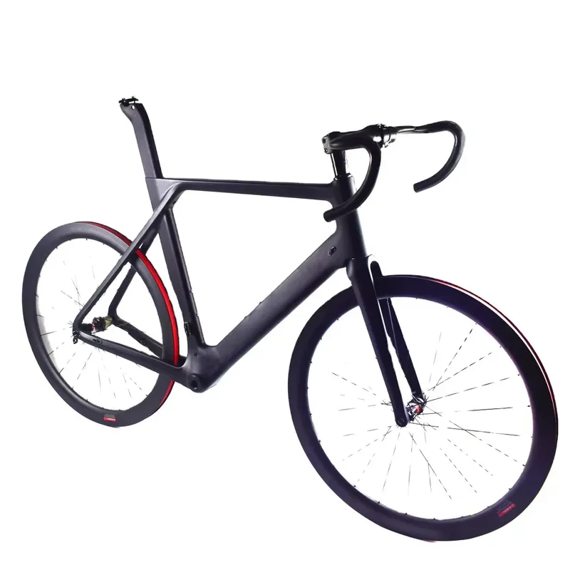 for Road Bike Carbon Fiber Complete Bicycle Racing Frame with Wheels and Handlebars Lightweight Performance Cycling