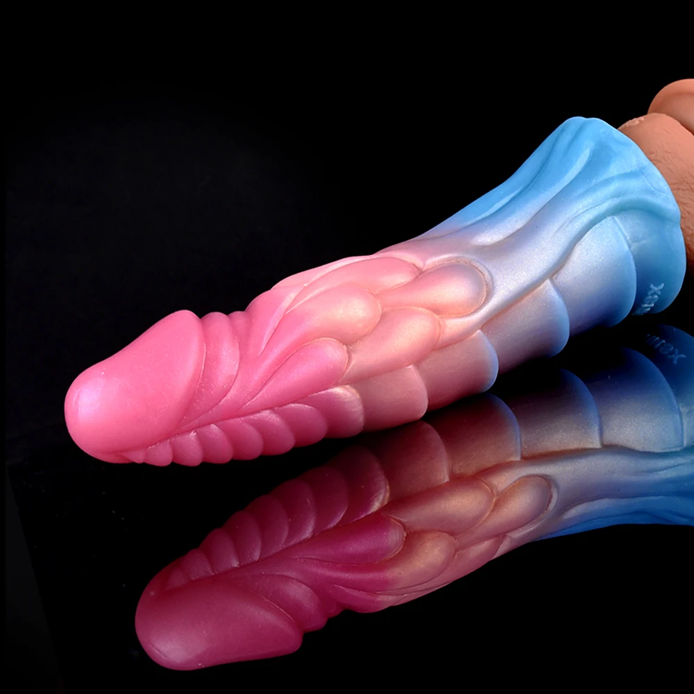 NNSX Unicorn Flexible Glans Penis Enlarger Extender Delay Ejaculation Cock Ring Sleeve Silicone Wearable Adult Sex Toys For Men