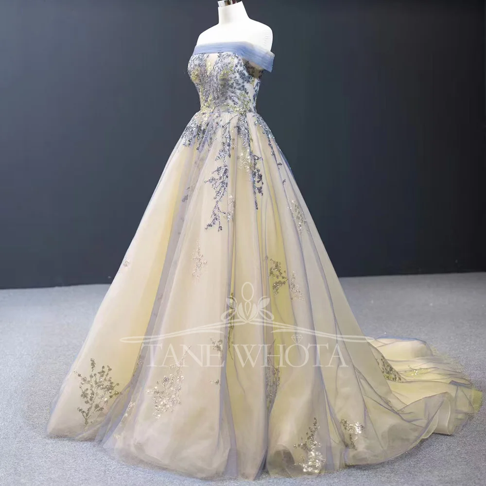 Trägerloses Abendkleid in Champagnerfarbe mit Schnürung am Rücken, Pailletten, Robe De Soirée, individuelle Passform für Damen