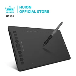 HUION H1161 Digital Tablet Graphics Drawing Tablet Battery-free Pen Stylus with Tilt Function Support Android Win and Mac Device