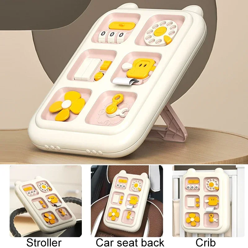 New 6 in 1 Montessori Educational Toys Sensory Busy Board Baby Practice Skills Drawer Mirror Fidget Educational Toy for Girl Boy