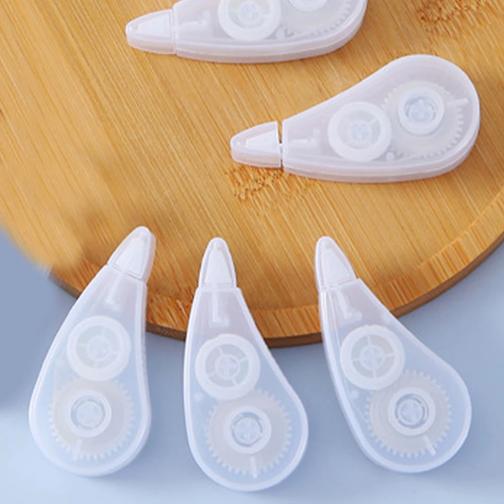 

6pcs Correction Instant Corrections Ergonomic Design Transparent Dispenser Office School Supplies Bulk for Journal