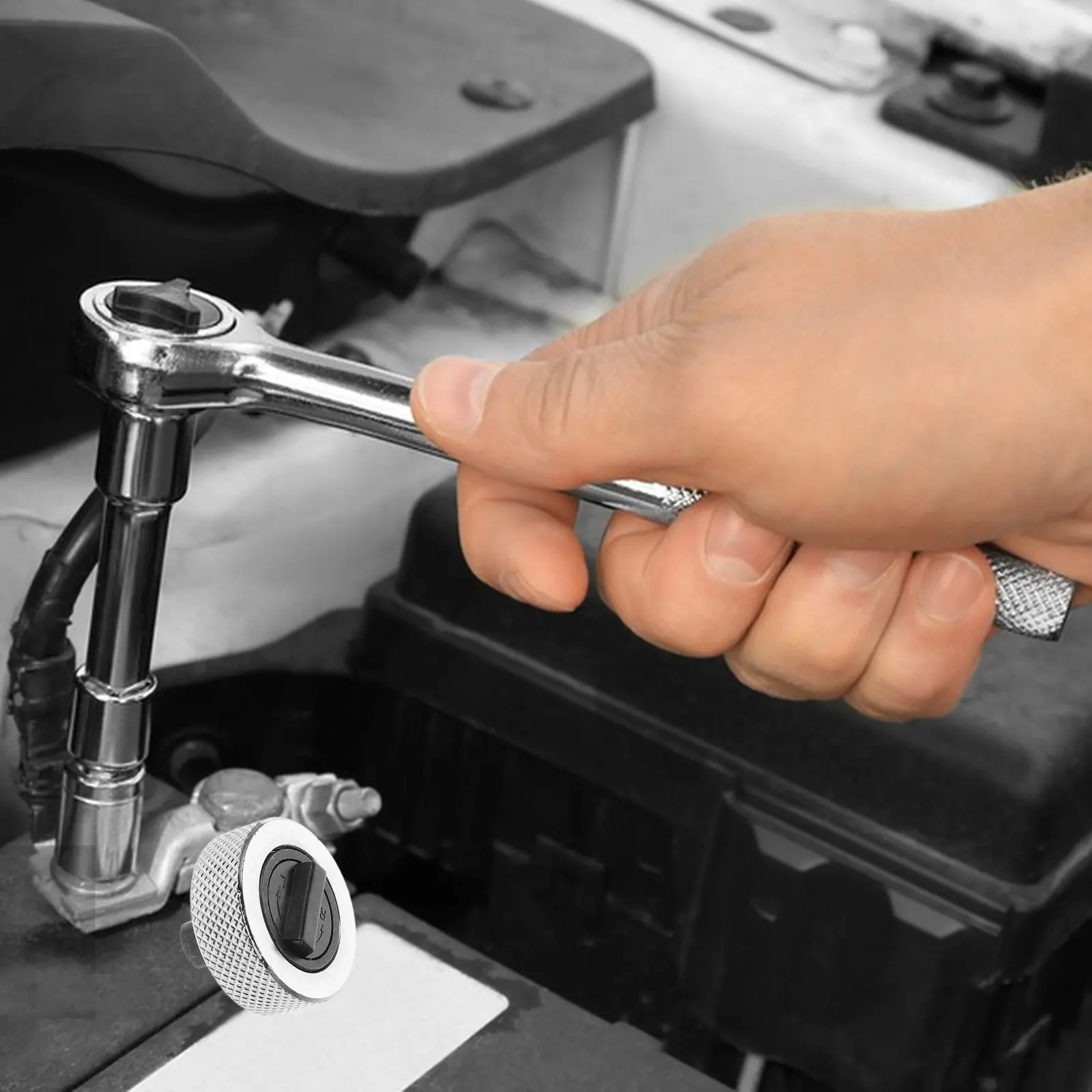 Juego de Mini Llaves de Trinquete Palm Ratchet de 3/8 Pulgadas, Carcasa de Hierro Resistente, Herramienta Versátil para Reparaciones Mecánicas