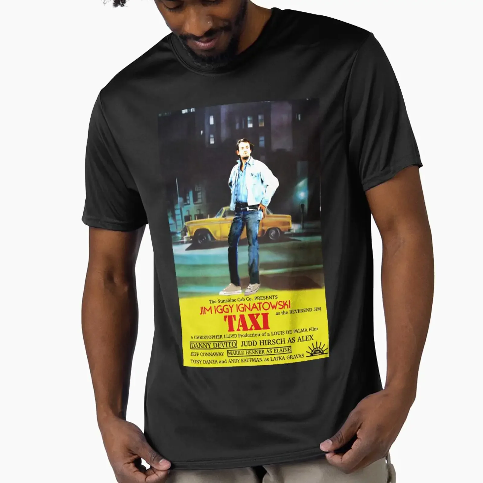 Reverend Jim Taxi Active T Shirt vintage Washed Slightly Casual Top For Everyday Wear graphic Breathable Stretched fashion
