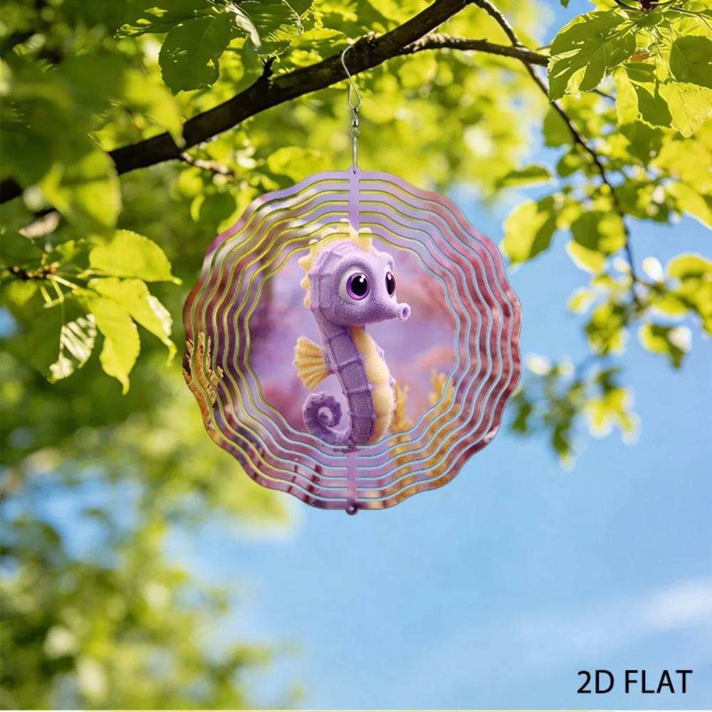 

Purple Seahorse Wind Chimes Iron Garden Decor Yard Art Outdoor