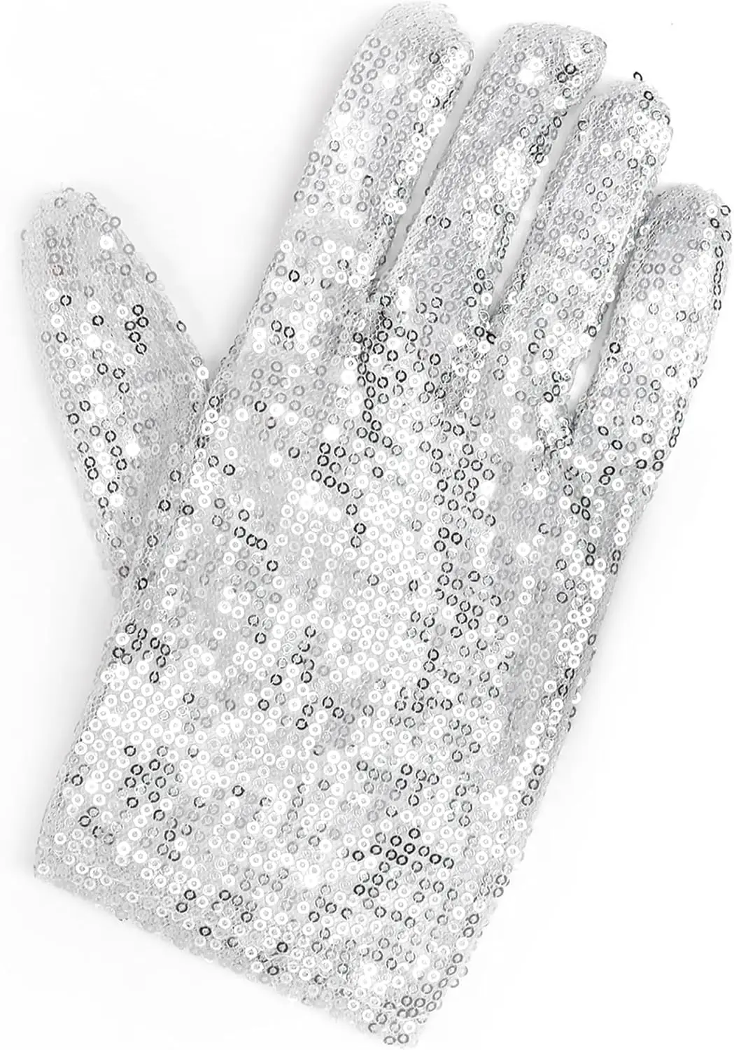 Gant à paillettes Skeleteen MJ blanc pour droitier, accessoire de costume