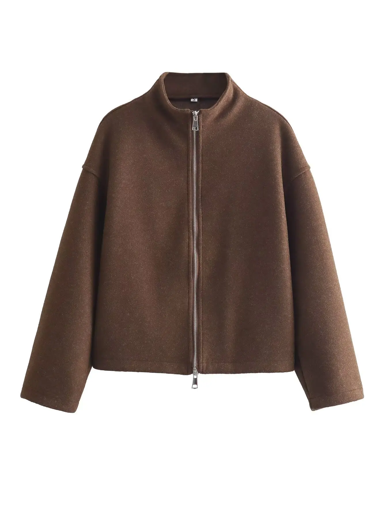 

For WomenLoose Women's Jacket Double Zipper Casual Style Polyester Fabric Comfortable Spring New Arrival Outerwear