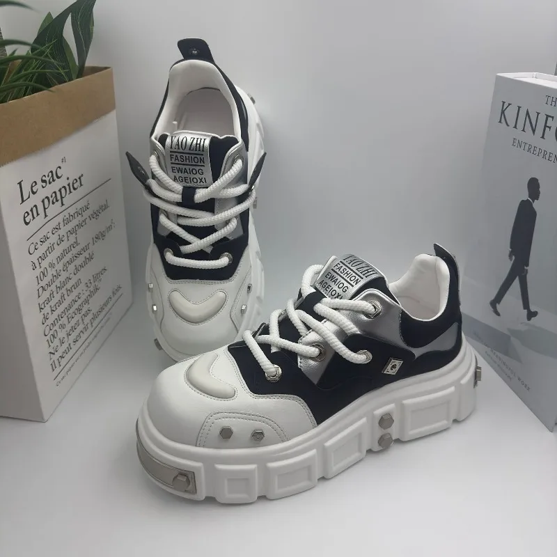 أحذية رجالية للخريف والشتاء أحذية رياضية كاجوال من الجلد للتزلج والمشي لمسافات طويلة في الهواء الطلق أحذية مصممين فاخرة أحذية تنس للجري Zapatos #5